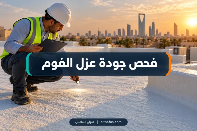 صورة توضيحية لموضوع كيف تفحص جودة عزل الفوم عند استلام العمل
