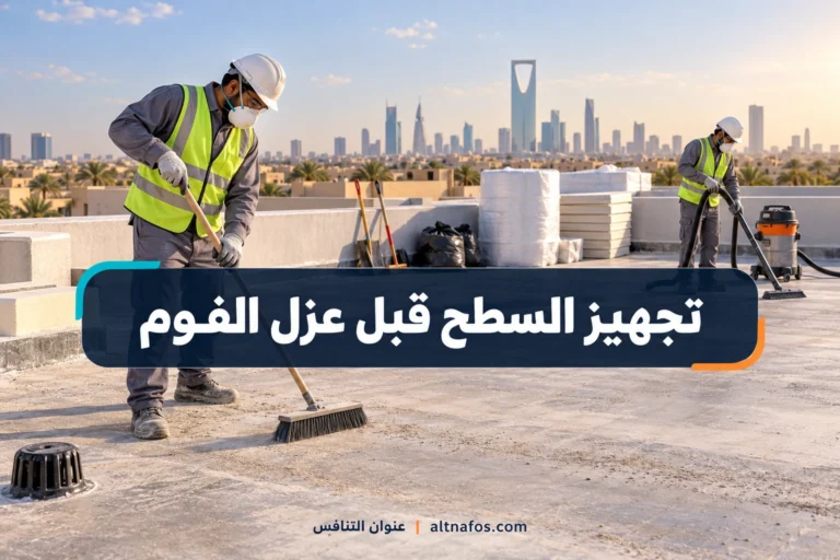 صورة توضيحية لموضوع لماذا يُعد تجهيز السطح ضروريًا قبل تطبيق الفوم