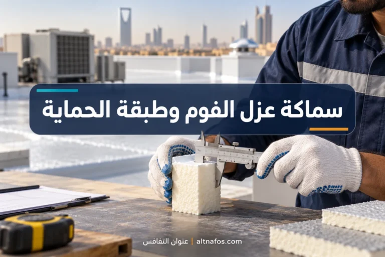 صورة توضيحية لموضوع كيف تُحدد سماكة عزل الفوم وطبقة الحماية