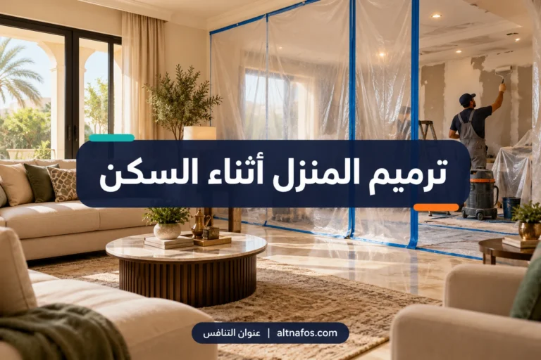 صورة توضيحية لموضوع كيف تقسّم مراحل ترميم المنزل أثناء السكن فيه
