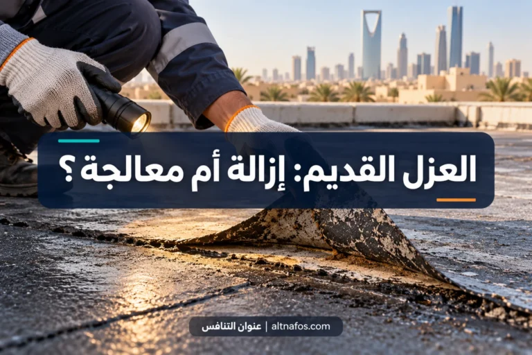 صورة توضيحية لموضوع متى يحتاج العزل القديم إلى إزالة أو معالجة