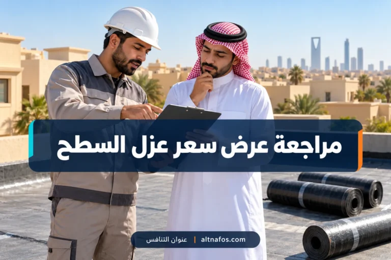 صورة توضيحية لموضوع ما الذي تراجعه في عرض سعر عزل السطح