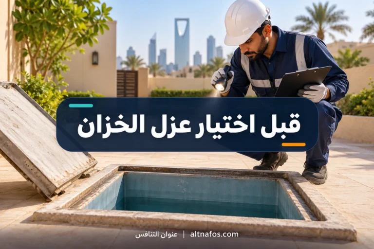 صورة توضيحية لموضوع ماذا تفحص قبل اختيار عزل الخزان