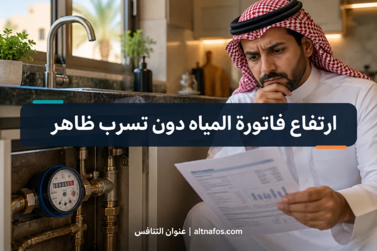صورة توضيحية لموضوع لماذا ترتفع فاتورة المياه دون تسرب ظاهر